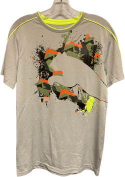 Under Armour Size 16 Gray Graphic Polyester Big Boys T-Shirts