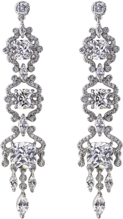 Beau Cushion Chandelier Earrings