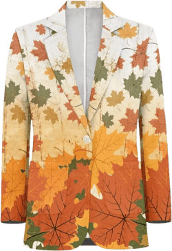 Flashideas Blazer for Men One Button Formal Dress Jacket Lightweight Knit Sport Coat 5X-Large Yellow Maple Leaf
