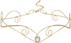 Amazon.com : CoTeeZa Handmade Fairy Circlet Viking Crown Gold Headpiece Wedding Medieval Headband Colored Crystal Tiara Hair Accessory Festival Costume for Women Men Birthday Carnival Party Halloween : Beauty & Personal Care