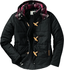 Legendary Whitetails Women's Quilted Toggle Puffer Jacket Large Black