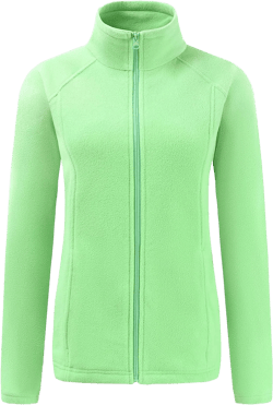 Women's Fleece Lightweight Jacket Full Zip Fall Warm Zipper Pocket Jacket for Women