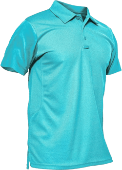 MAGCOMSEN Men's Polo Shirt Quick Dry Performance Short Sleeve Tactical Shirts Pique Jersey Golf Shirt Medium Ice Blue-short