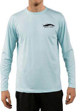 Fishing Shirts Men's Quick Dry Lightweight UPF 50+ Long Sleeve Shirts Rash Guard Swim Shirts Hiking Shirts Moisture Wicking 4X-Large Ice Blue