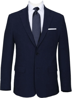 Mens Navy Blue Seersucker Blazer Breathable Outfit Leisure Groom Tuxedo Wedding Prom Suit Jacket XX-Large
