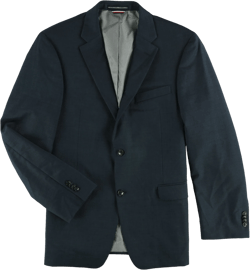 Tommy Hilfiger Mens TH Flex Two Button Blazer Jacket, Blue, 40 Regular