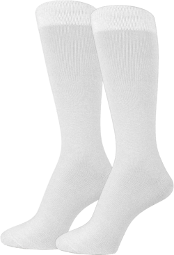 Spotlight Hosiery Colorful Soft Cotton Men's Groomsmen Wedding Gift Solid Color Dress Socks 10-13 White