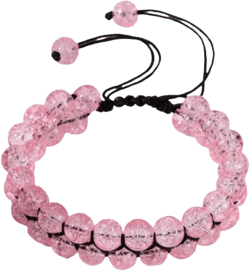 ADEELA Triple Protection Bracelet Pink Crystal Natural Stone (8mm) Bracelet High-end Sense Of Women Bracelet Adjustable Rope 6.5-11 Inch Gift Bracelet for Women 1PC in Pink Box: Clothing, Shoes & Jewelry