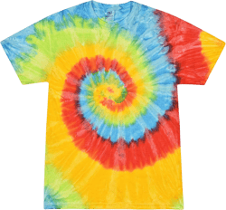 Colortone Tie Dye T-Shirts for Men and Women - Unisex Short Sleeve Tie-Dye T Shirts for Adults Medium Pastel Neon