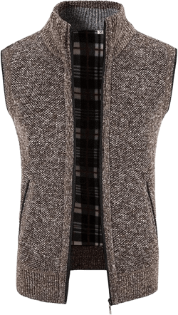 Maiyifu-GJ Men's Zip Up Fleece Lined Vest Lightweight Warm Sleeveless Jacket Casual Soft Hiking Outdoor Tank Tops at Amazon Men’s Clothing store