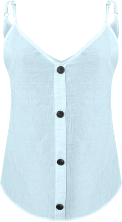 Women's Plus Size Tank Tops V Neck Loose Tops Casual Solid Color T-Shirt Sleeveless Blouse Vest Button Down Camisoles