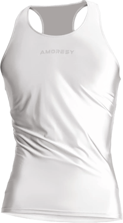 Uranus series sports sleeveless vest for men with high elasticity, sweat absorption and breathable running X-Large White