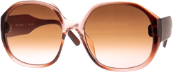 A.J. Morgan Women's Oversized, Vintage Inspired Boho Sunglasses in a Two-Tone Color Pattern Round Brown/Pink 50 Millimeters