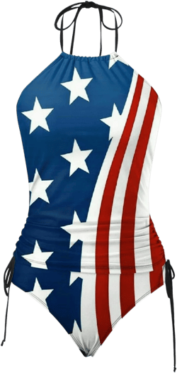 Tankini Bathing Suits for Women American Flag Red White and Blue Swimsuits 4Th of July Independence Day Swimwear Dark Blue-b Medium
