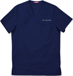 Personalized Customizable Embroidered Men's Scrub Top: Clothing, Shoes & Jewelry