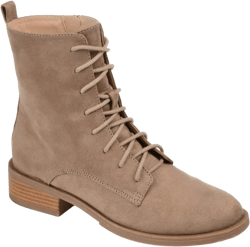 Journee Collection Womens Vienna Block Heel Combat Boots Taupe 9.5