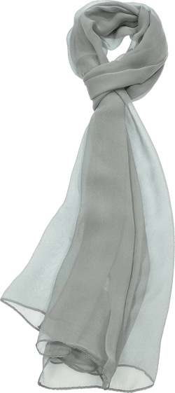 Hand By Hand™ Women's Solid Chiffon Scarf Silk Blend Light Fresh Wrap One Size 08 Grey