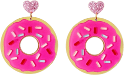 Acrylic Donut Earrings Funny Cartoon Dangle Drop Earrings Cute Food Imitation Popsicle Ice Cream Earrings Colorful Acrylic Earrings for Women Teen Girls Donuts