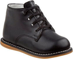 Josmo Logan Baby Walking Shoes Medium Width  Boys Girls Unisex Walking Shoes First Step Walker - Leather Non-Slip Bottom High top - Black, Size: 5
