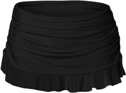 Unbranded Womens Swimsuits High Waisted Tankini High Waisted Fold Swim Skirt Built In Swim Shorts Bottoms Womens Bathing Suits Tankinis Black L