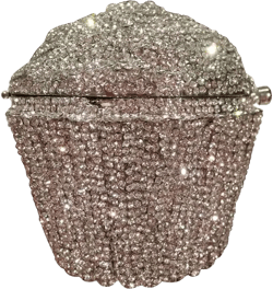 Women's Shoulder Handbags Crystal Cupcake Purse Evening Bag Luxury Purses and Handbags Cupcake Plush Purse Silver Silver (L*W*H): 10cm*6.5cm*10cm/3.94"*2.56"*3.94"