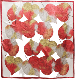 Four Seasonal Scarves, Loose Size, Fashion Items, Tube Top, Bag Accessories, Hair Scarves, Soft Printed Scarves. Leaf-wine
