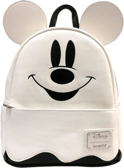 Loungefly Disney Ghost Mickey Mouse BOO! Halloween Womens Mini Backpack Purse