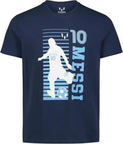 Men's Lifestyle Short Sleeve T-Shirt, Standard Fit Graphic Tee, Cotton Jersey Knit Large Dress Blues