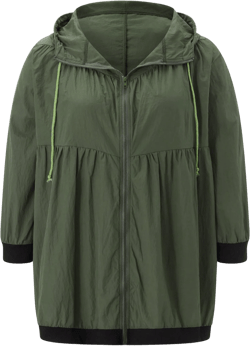 Women's Long Jacket Casual Loose Long Sleeve Zipper Windbreaker With Hooded For Fall Spring