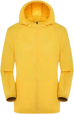 BOXIACEY Rain Jacket Women Waterproof Lightweight Rain Jacket Active Outdoor Hooded Raincoat Packable Windbreaker Jacket Medium 01-yellow