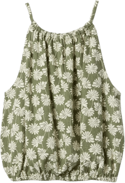 GAP Girls' Woven Halter Top XX-Large Green Floral