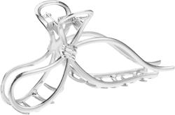 Unique Bargains Women's Metal Bowknot Hair Clips 1 Pc Silver Tone