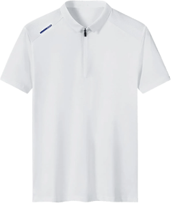 Muscularfit Mens Golf Shirts Short Sleeve Causal Loose Solid Gym Workout Polo Tee Tops Summer Fashion Beach Work Pullover 5X-Large #F03-white