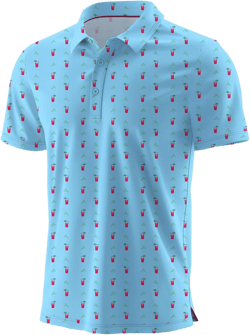 Askdeer Men's Golf Polo Shirts Short Sleeve Performance Dry Fit Polo Shirt Moisture Wicking Casual Golf Shirts Small A06 Blue Wine Cup