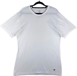 Tommy Hilfiger Womens White Basic Cotton Tee Shirt Size L