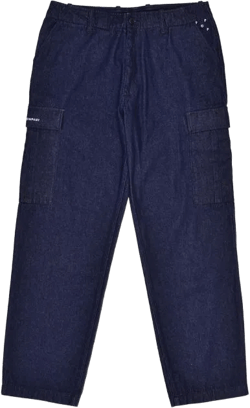 Cargo Denim Pants Rinsed Denim
