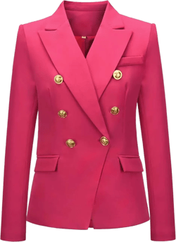Blazers for Women Business Casual Jacket Blazers Open Front Long Sleeve Work Office Jackets Blazer 2 Fuschia