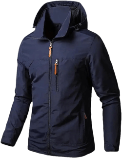 Men's Tactical Jacket Waterproof Lightweight Mountain Sport Jacket Casual Zip Up Hoodie Outdoor Windbreaker Outwear 5X-Large Blue