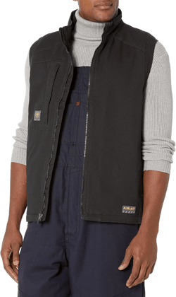 ARIAT Men's Rebar Washed Duracanvas Insulated Vest Large Tall Black