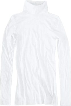 J.Crew Women's Long Sleeve Tissue Turtleneck Tee 3X-Small White