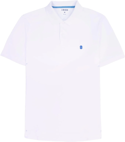IZOD Men's Short Sleeve Interlock Polo Shirt Large Bright White