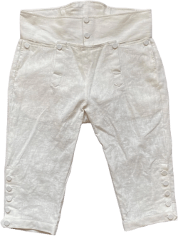 Mens Colonial Knee Linen Breeches 18th Century Pants Fall Front Style at Amazon Men’s Clothing store