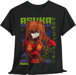 Gildan Asuka Langley Neon Genesis Evangelion Shirt Japanese Anime Tee T-Shirt Manga EVA