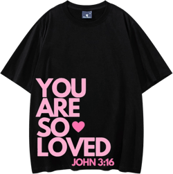 You are so Loved Unisex Washed T-Shirt, You are so Loved T Shirt, You are so Loved Tee Shirt, Unisex Cotton Tee Shirt X-Large Black