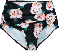Tankini Bathing Suits Women 3 Piece Bundle - Green, White and Coral Swimsuits Women Tops + Flower Bikini Bottoms Medium Combo Bundle Tankini Summer Flower
