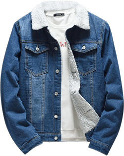 Denim Jacket For Men Sherpa Fleece Lined Warm Winter Trucker Jacket Lapel Thicken Coat Cowboy Jean Jacket Outerwear 4X-Large 01-dark Blue