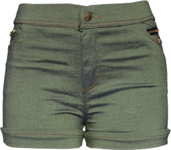 Boutique4Divas Women Casual Summer Mid Waist Stretch Fitted Denim Jean Shorts Small-Medium Olive