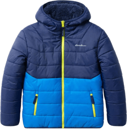 Eddie Bauer Kids Reversible Plush Hoodie Jacket (as1, alpha, l, regular, Navy/Royal, Large 14/16)