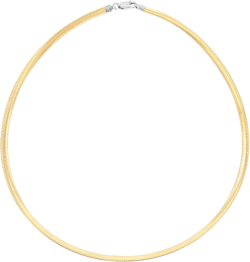 Beaux Bijoux Gold Chain Necklaces for Women | Herringbone, Paperclip, Omega Chains | Gold Plated Silver | Women's Trendy Layering Necklaces | Choose Width and Length | Gold Necklaces for Women 20" Length Omega Reversible - 4mm