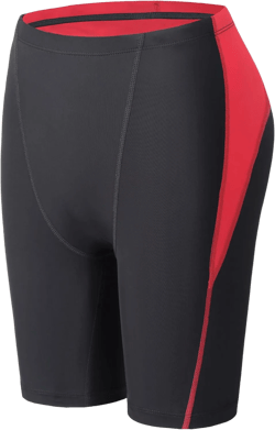 Boys Swim Jammers - Youth Competitive Swim Racing Team Swimming Shorts Swimsuit Trunks Bathing Suit Quick Dry UPF 50+ Large 03-black/Red